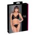 Cottelli - Conjunto sensual de renda e transparência (preto) - M