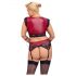 Conjunto de Sutiã Rendado Plus Size Cottelli Bondage (Vermelho-Preto)