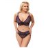 Cottelli Curves Plus Size - Conjunto de Sutiã Translúcido com Padrões (roxo) - 2XL