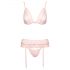 Beijável - conjunto de lingerie rendada (rosa)