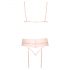 Beijável - conjunto de lingerie rendada (rosa)