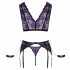 Cottelli Bondage - Conjunto de Lingerie com Algemas (preto-violeta)