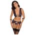 Cottelli Bondage - Conjunto de Lingerie com Algemas (preto-violeta) - M