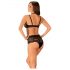 Conjunto Elizenes Obsessive - sensual, transparente (preto)