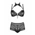 Conjunto Elizenes Obsessive - sensual, transparente (preto)