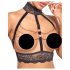 Abierta Fina - Conjunto de lingerie com correntes (preto)