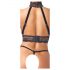 Abierta Fina - Conjunto de lingerie com correntes (preto)