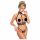 Abierta Fina - Conjunto de lingerie com correntes (preto) - M