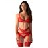 Conjunto Obsessive Cupid Desir - lingerie rendada vermelha