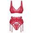 Conjunto Obsessive Cupid Desir - lingerie rendada vermelha