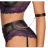 Cottelli Bondage - conjunto sutiã com algemas (preto-roxo)