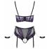 Cottelli Bondage - conjunto sutiã com algemas (preto-roxo) - M