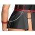 Conjunto Brilhante Cottelli Bondage com Amarras para Braços (Preto-Vermelho) - L