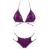 Obsessive Balitta - biquíni brilhante com colarinho (roxo) - M