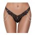 Cottelli - Tanga luxo bordada com pérolas (preto)