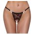 Cottelli - tanga luxuosa com pérolas e rosas (vermelho-preto)