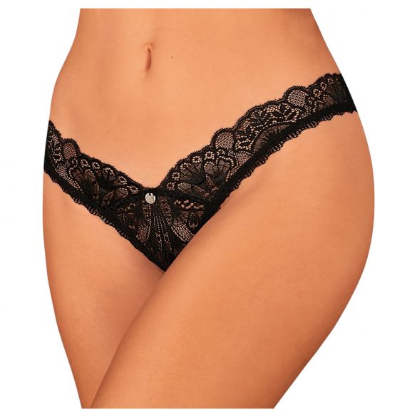 Obsessive Donna Dream - tanga aberto rendado (preto)