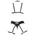 Cottelli - Conjunto de lingerie harness decorativo - preto (S-L)