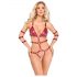 Bad Kitty - Body Bondage com Tachas (Vermelho) - M