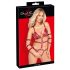 Bad Kitty - Body Bondage com Tachas (Vermelho) - M