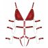 Bad Kitty - Body Bondage com Tachas (Vermelho) - M