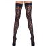 Cottelli Legwear - Meia-calça preta estampa de leopardo