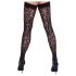 Cottelli Legwear - Meia-calça preta estampa de leopardo