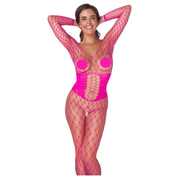 Cottelli: Body arrastão rosa - S-L