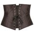 Cottelli Plus Size - Corset de Cetim (Preto) - 2XL