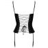 Cottelli Party - Corset de Cetim com Ligas (Preto)