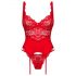 Obsessive Amor Cherris - lace set with garter belt (red)