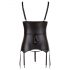 Cottelli Bondage - Top brilhante com suporte e amarras (preto) - XL