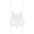 Obsessive 810-COR-2 - Top com ligas e tanga de renda (branco) - L/XL