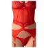 Conjunto Cupide Desir Obsessive - Top rendado transparente (vermelho)