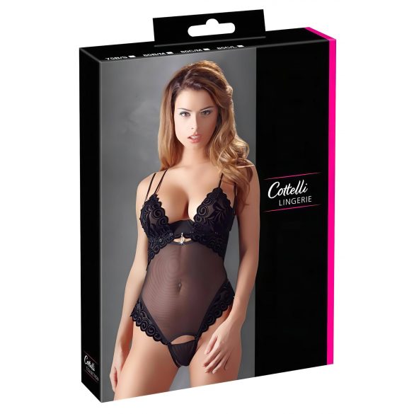 Cottelli - Body Aveludado e Versátil (preto) - 80B/M