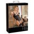 Abierta Fina - body aberto c/ renda brilhante (preto) - 80B/M