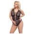 Cottelli Curves Plus Size - Body Transparente com Estampado (preto)