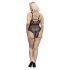 Cottelli Curves Plus Size - Body Transparente com Estampado (preto)