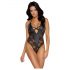 Cottelli Party - Body com Estampa Floral (Preto)