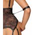 Cottelli Bondage - Body aberto com algemas (preto) - M