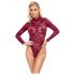 Cottelli - body de renda transparente (vermelho) - M