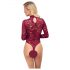 Cottelli - body de renda transparente (vermelho) - M