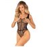 Body Obsessive B336: Transparente e Aberto (Preto) - S-L