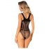 Body Obsessive B336: Transparente e Aberto (Preto) - S-L