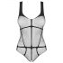 Body Obsessive B336: Transparente e Aberto (Preto) - S-L