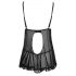 Cottelli - Babydoll leve, com babados (preto)