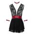 Cottelli Bondage - Chemise Rendado com Gola (Preto)