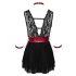 Cottelli Bondage - Chemise Rendado com Gola (Preto)