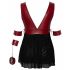 Cottelli Bondage Tamanho Grande - babydoll (vermelho-preto)