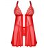 Obsessive Elianes - Conjunto babydoll rendado (vermelho) - M/L